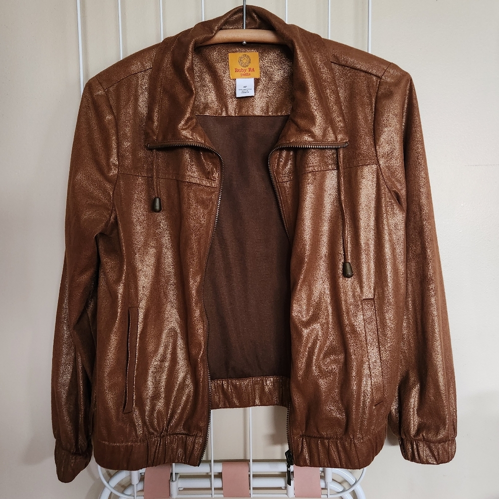 Ruby Rd. Petite Bomber Jacket - image 1
